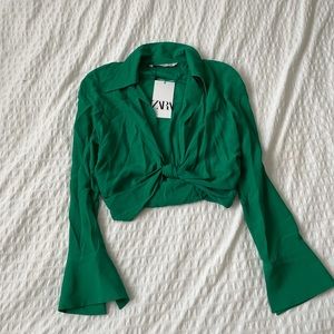 NWT ZARA Crop Shirt